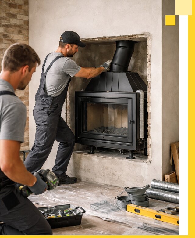 Установка каминных топок в Вязьме: монтаж, подключение