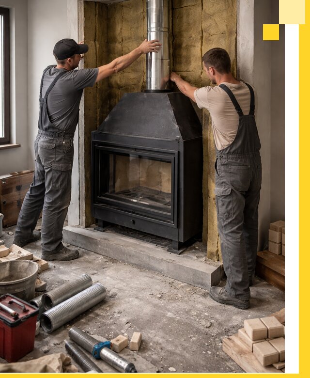 Изготовление и монтаж закрытых каминов в Вязьме под ключ