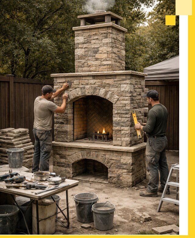 Проектирование и установка уличных каминов в Вязьме