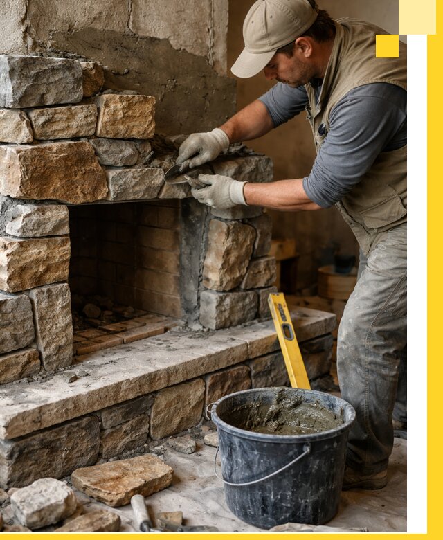 Изготовление и установка каменных каминов под ключ в Вязьме