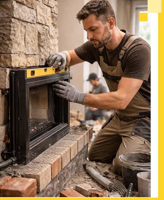 Дровяные камины под ключ в Вязьме: монтаж, обустройство