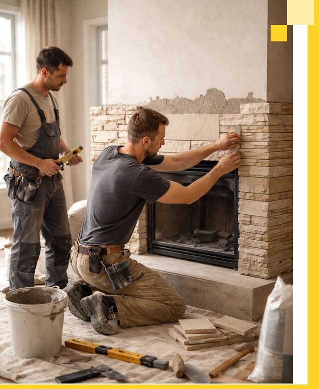 Установка и монтаж каминов для загородного дома в Вязьме