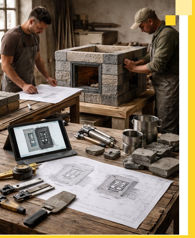 Разработка проектов печей с согласованием и монтажом в Вязьме