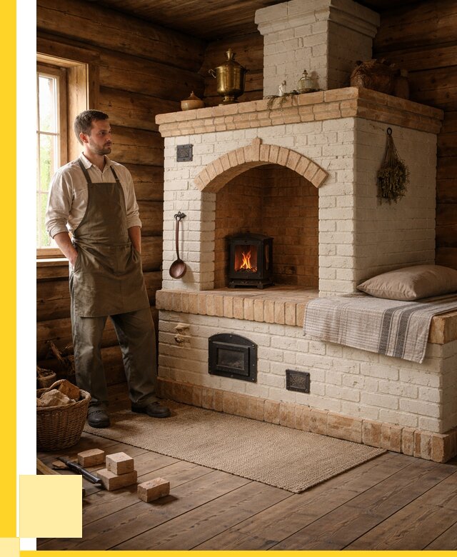 Русские печи с лежанкой под ключ в Вязьме от 154230 р. ЭриданВзь