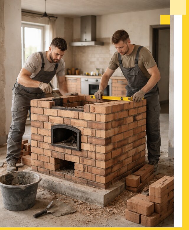 Установка и монтаж печей в частном доме в Вязьме под ключ