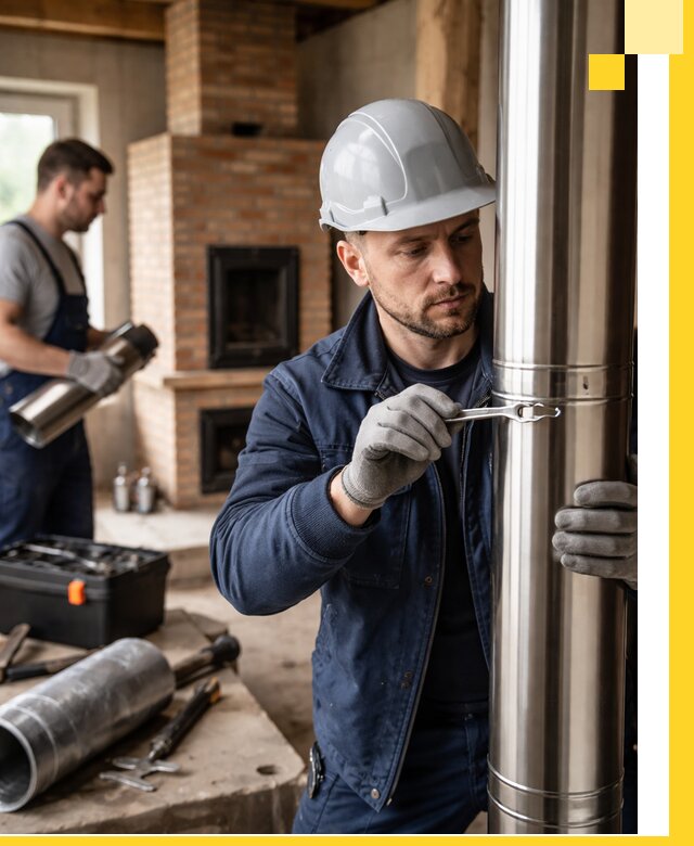 Профессиональный монтаж дымоходов для печей в Вязьме