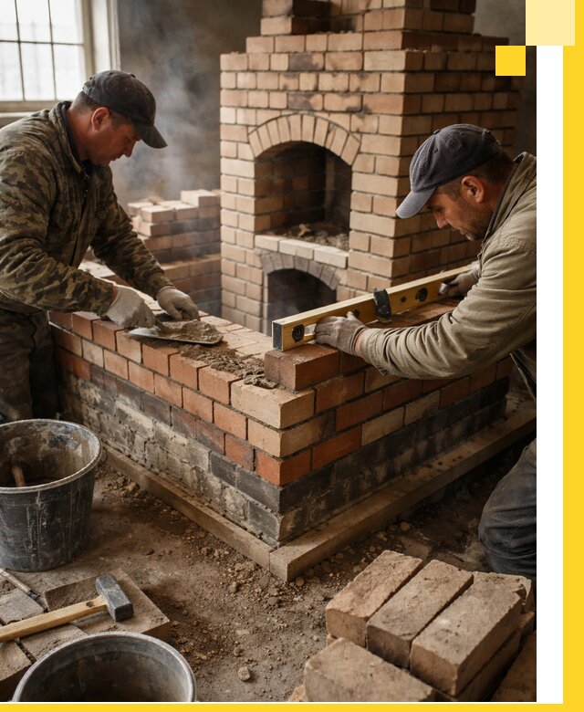 Изготовление и монтаж печей и каминов из кирпича в Вязьме