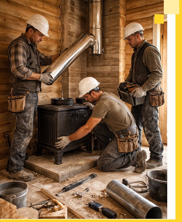Профессиональный монтаж банных печей и дымоходов в Вязьме