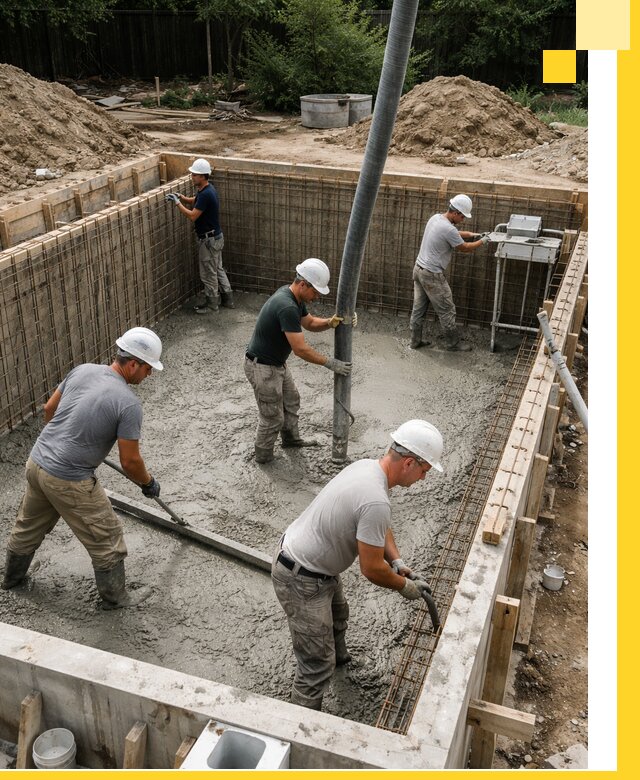 Строительство бетонных бассейнов под ключ в Вязьме