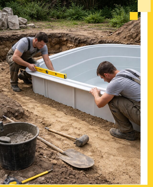 Производство и установка пластиковых бассейнов в Вязьме под ключ