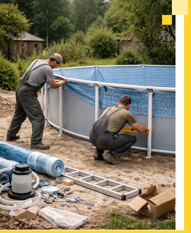 Установка и монтаж каркасных бассейнов в Вязьме под ключ