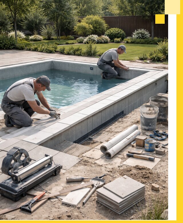 Строительство открытых бассейнов под ключ в Вязьме профессионально