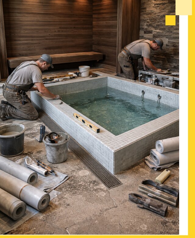 Установка и строительство бассейнов для сауны в Вязьме