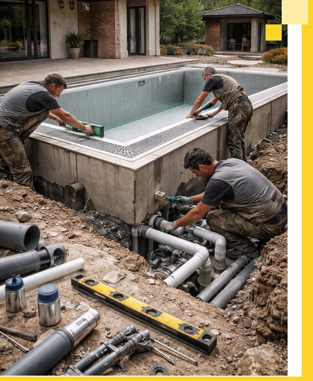 Строительство переливных бассейнов в Вязьме под ключ