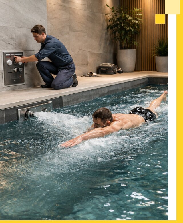 Проектирование и монтаж бассейнов с противотоком в Вязьме