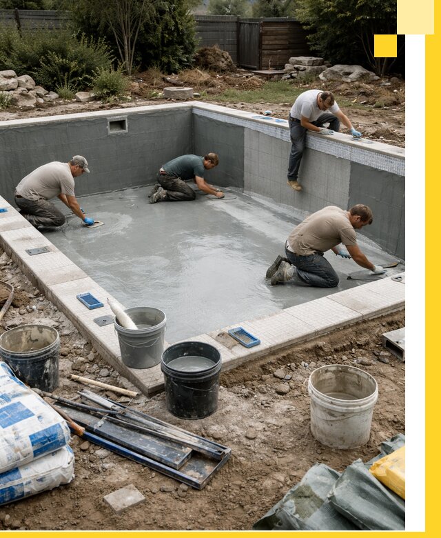 Изготовление и монтаж чаши бассейна под ключ в Вязьме