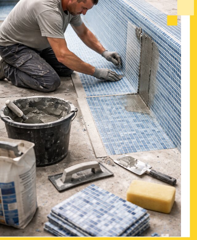 Укладка и ремонт мозаики для бассейнов под ключ в Вязьме