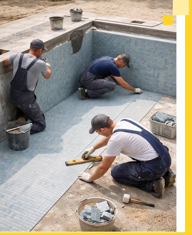 Укладка и установка плитки для бассейнов под ключ в Вязьме