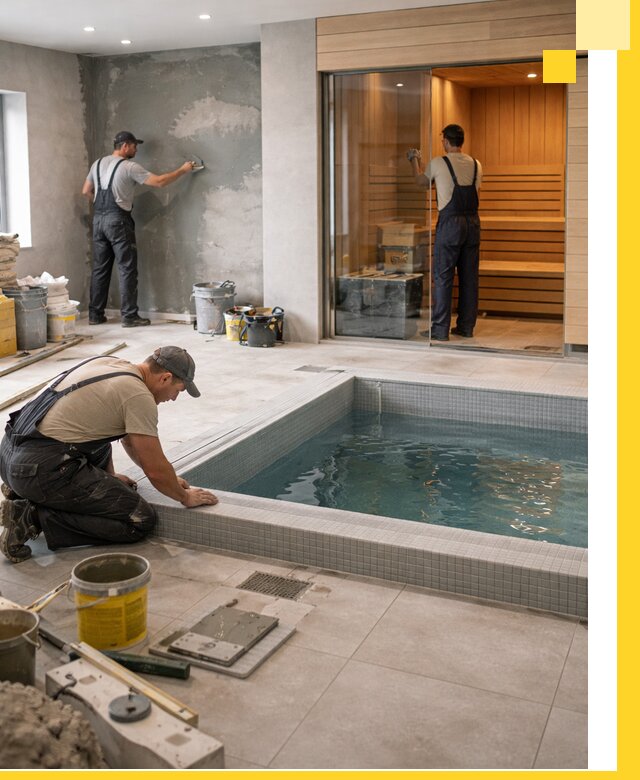 Проектирование и строительство сауны с бассейном в Вязьме