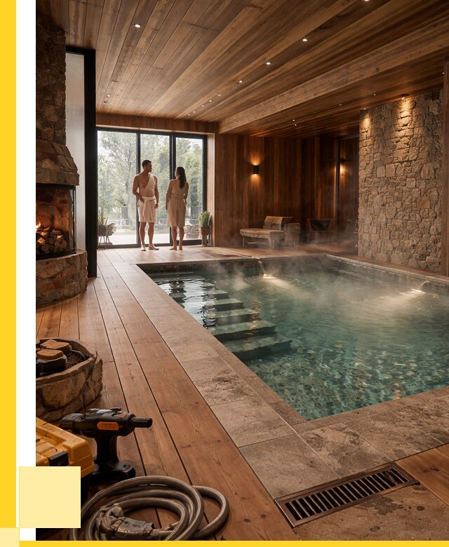 Проекты бань с бассейном под ключ в Вязьме от 77115 р., ЭриданВзь