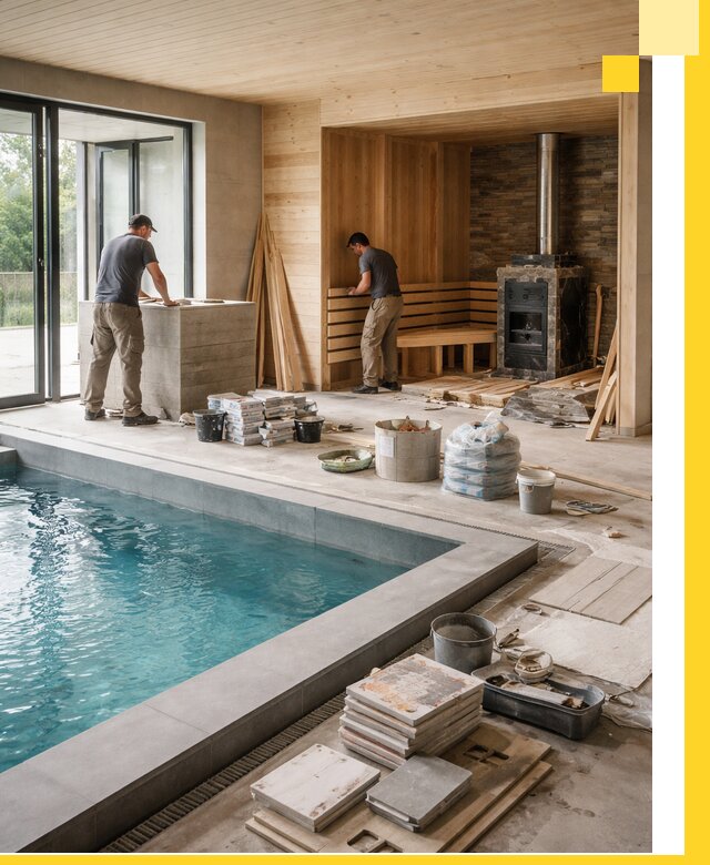 Проектирование и строительство бань с бассейном в Вязьме