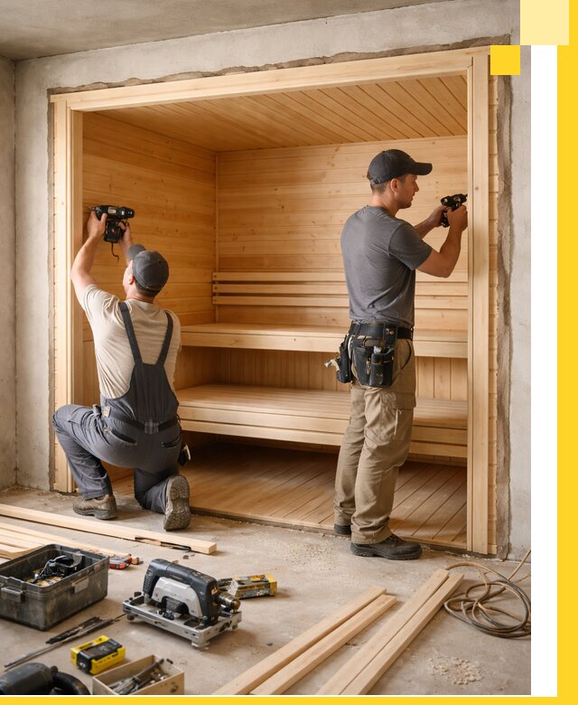 Монтаж саун под ключ в Вязьме — проектирование и установка