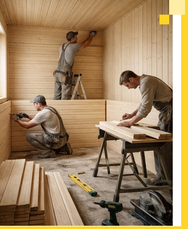 Обшивка саун в Вязьме из натуральной древесины под ключ