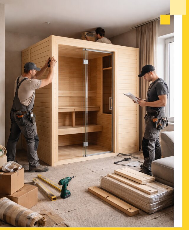 Установка и благоустройство саун в квартире в Вязьме