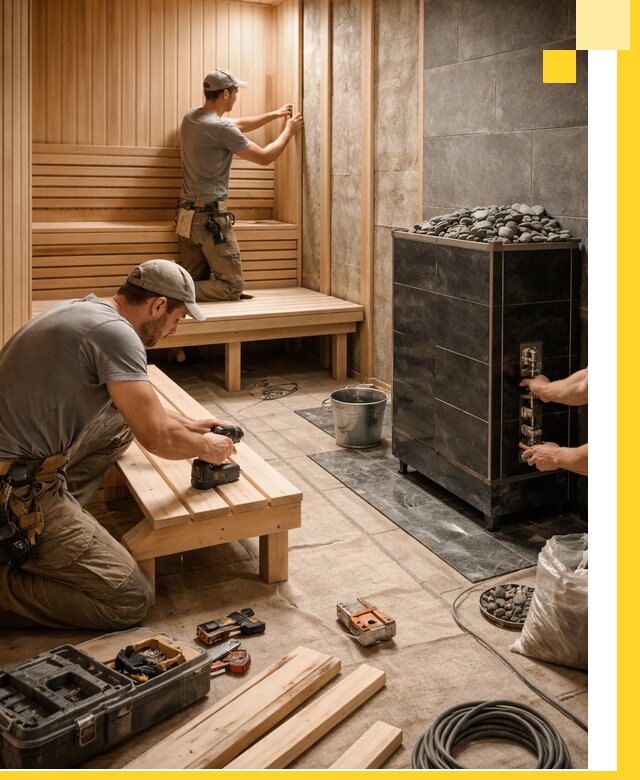 Дизайн и строительство интерьерных саун под ключ в Вязьме