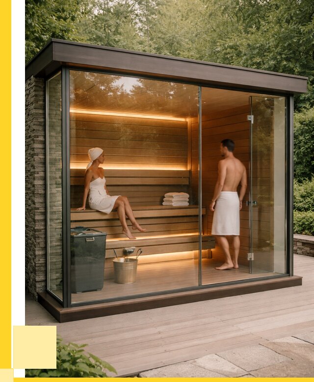 Сауна стеклянная и двери для сауны в Вязьме от 257050 р. | ЭриданВзь