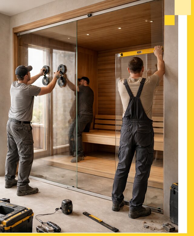 Производство и монтаж стеклянных саун под ключ в Вязьме