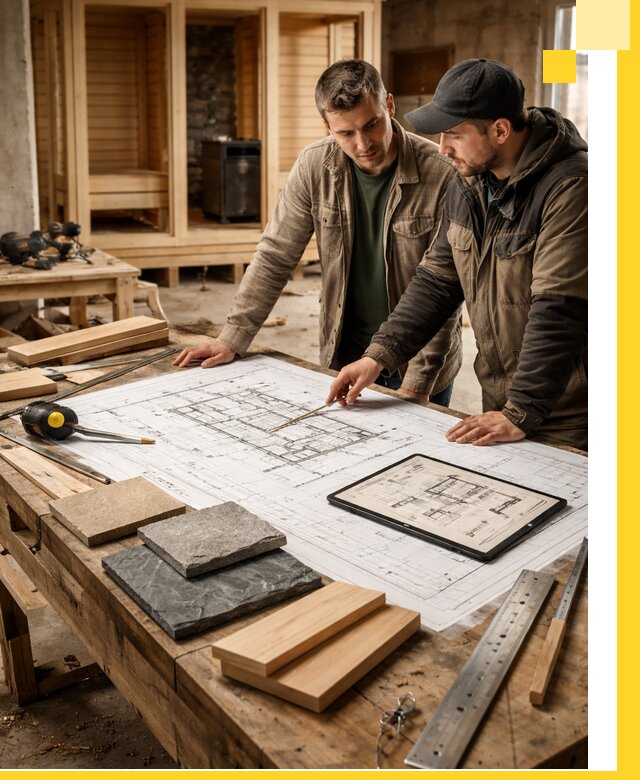 Проекты бань под ключ и планы строительства в Вязьме