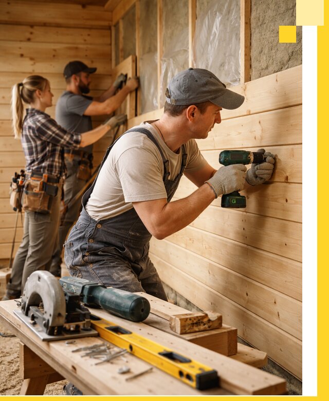 Обшивка бань под ключ в Вязьме: отделка стен и потолков