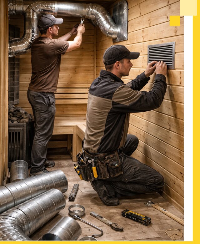 Проектирование и монтаж вентиляции бани в Вязьме под ключ