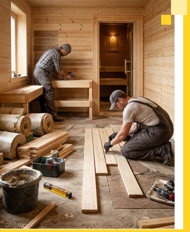 Индивидуальный проект бани с комнатой отдыха под ключ в Вязьме