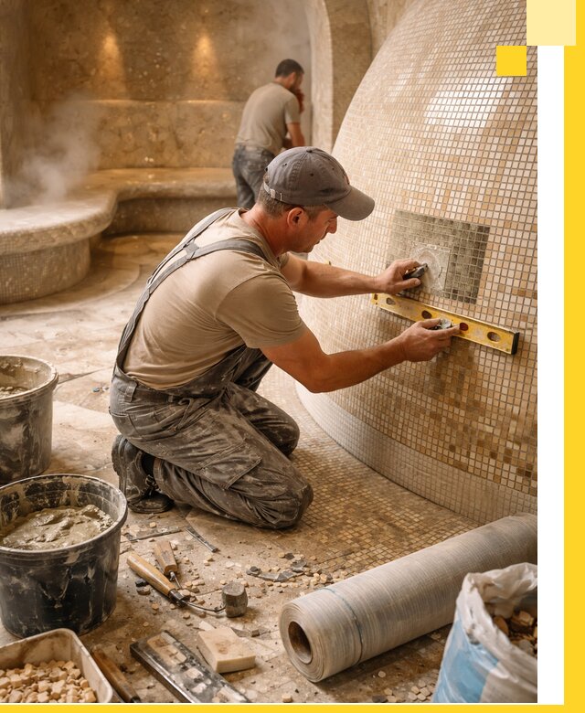 Хамам под ключ в Вязьме: проектирование, строительство, отделка