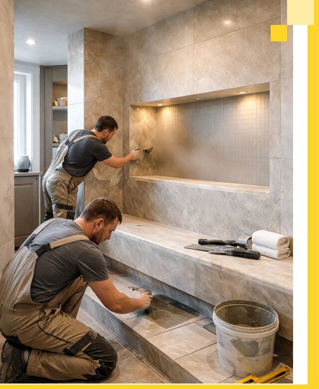 Профессиональное строительство хамама в квартире в Вязьме