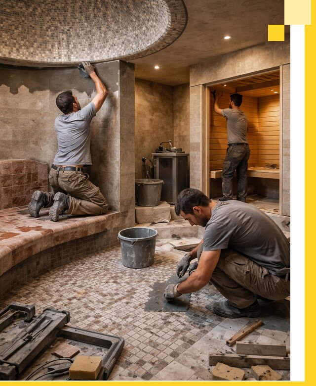 Проект и строительство хамама бани и сауны под ключ в Вязьме