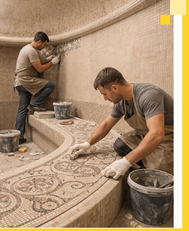 Плитка для хамама в Вязьме, укладка, подбор и поставка