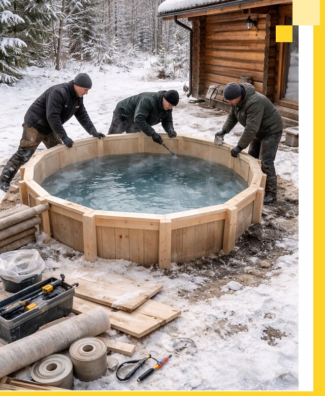 Изготовление и установка ледяных купелей под ключ в Вязьме