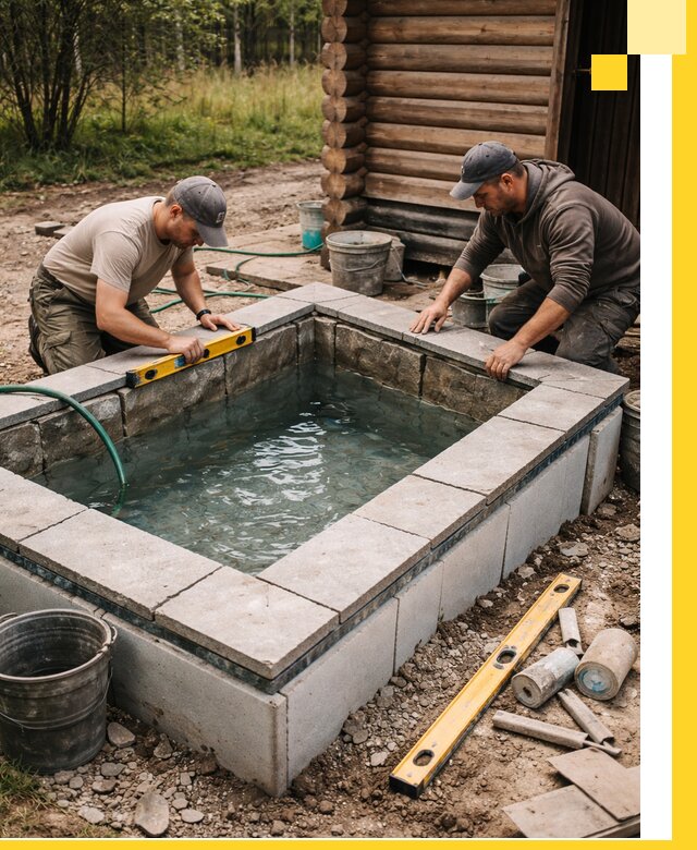 Изготовление и установка холодных купелей под ключ в Вязьме